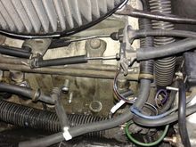 Removed the breather hose to show the T-intersection from the throttle body