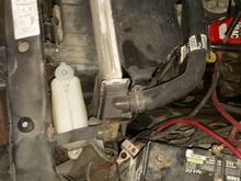 Showing the fan that was moved back to make winch mountable further back