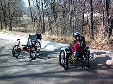 Just incase you've never heard of Recumbent Trikes, here's what they look like, you can see WHY we need a van or truck! :)