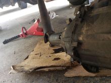 Rear driveshaft hanging on tight.  