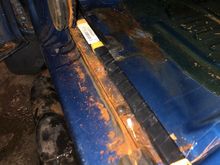 under driver side weather strip