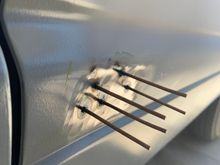 Auto body friend of mine spun me up today on the stud welder and slide hammer.  Simple Harbor Freight job but worked pretty well. 