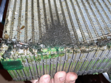 Old evaporator - oil and dye everywhere