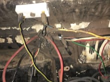 The ballast resistor.  I've replaced it and plugged it back in the way it was.  Its clearly wrong but I left it just for reference.  The fat yellow wire goes to the ignition switch.  The skinny yellow wire goes to the positive side of the coil.