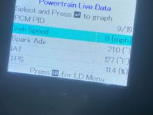 IAT 126 @ 65 degrees F outside. At idle 