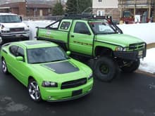 Dodge T-Rex 6x6 and Twin Brother Daytona Charger