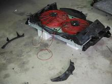 Diesel radiator shroud, cut to fit