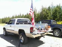 Day out shooting with my buddy and his Tundra