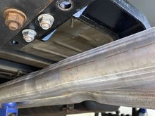 Trans crossmember moved back.