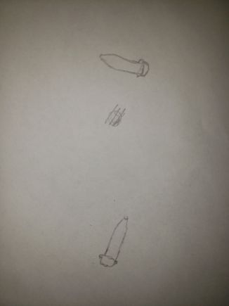 Two angles of the pin, drawn, let me know if you have any questions