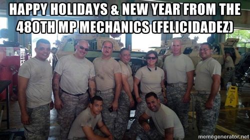 480th MP Mechanics wishing that everyone had a great Christmas