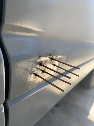 Auto body friend of mine spun me up today on the stud welder and slide hammer.  Simple Harbor Freight job but worked pretty well. 