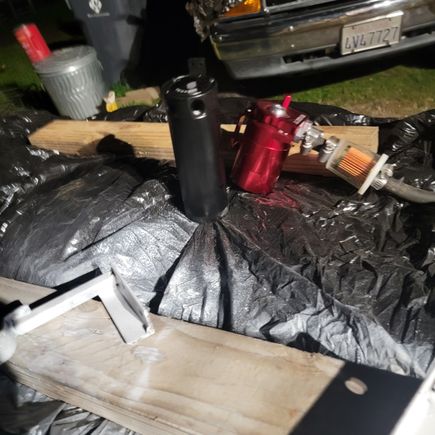 The original 1 is red and about 4.5in tall and the black one is 7in, they are both 3.5in in diameter 