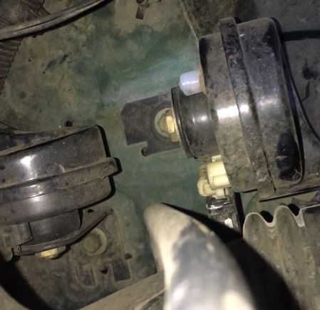 Here’s the horns the two identified wires go here.