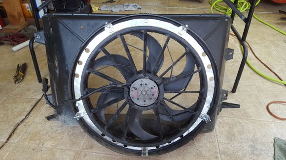 Finished product electric fan conversion, stock shroud, JGC fan.