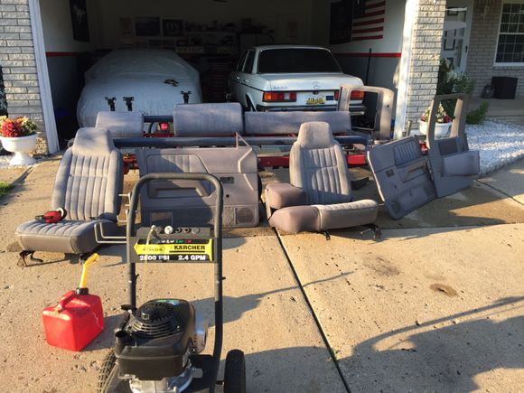 Interior after being power washed as it was disgusting