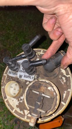 Fuel Pump Assembly Removed from Tank