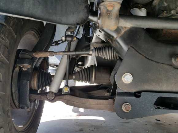 Passenger side suspension