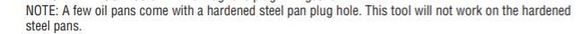you can test if oil pan thread is hardened by trying to scratch with small file, if file cuts it's not hardened.
