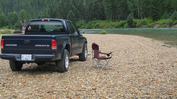 Fishing the Exstew River, close to Prince Rupert, B.C.  I didn't catch a thing, the real fun was driving on the gravel bar.  Offroading is so much fun!