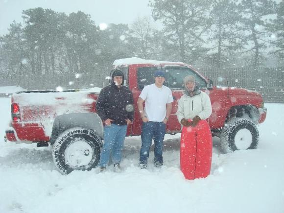 me on left