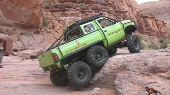 Prittchet Canyon in Moab.  Dodge T-Rex makes it simple.
