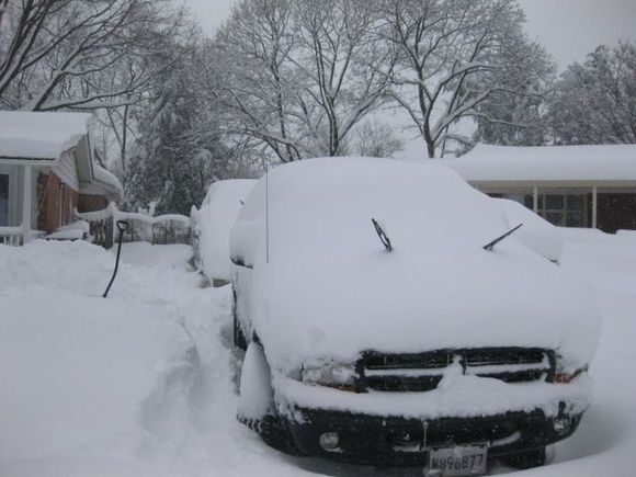 Some snow, I did manage to push out of the drifts and get to a store with a list of essentials from the neighbors.