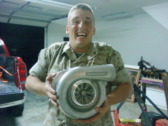 Marines are insane. . . I was really excited about the Procharger thought I would make a funny face!