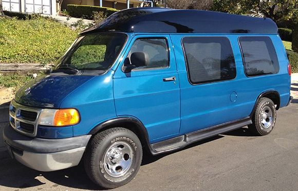 My 2000 Dodge Ram Van Conversion after new Paint.