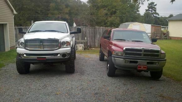 mine and my dads cummins--6.7L. 5.9L