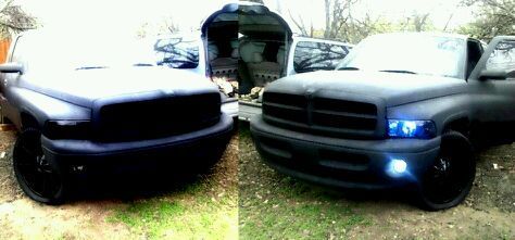Black Pimer 
22" KMC slides
Smoked Aftermarket Headlights
Sport Grille
Sport Bumper
Sport Mirrors
HID Kit
