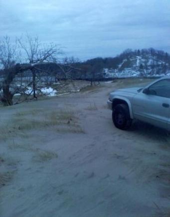 Out at the beach in january
