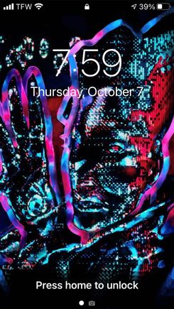 Here's my lock screen. Very few people who see it recognize the image. They just tell me it looks "creepy."