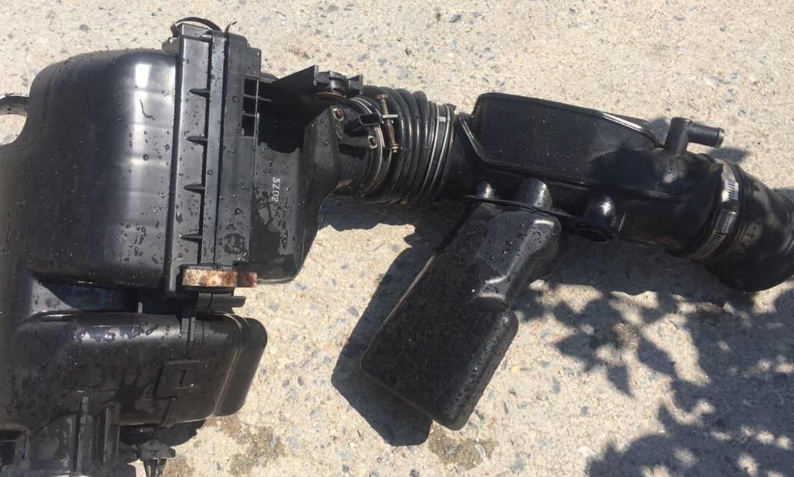 0306 infiniti g35 air intake assembly box mass air flow k&n filter oem