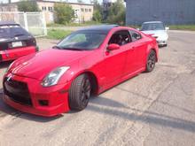 infiniti g35 , red , gtr body kit                        #g35#redcar#monbb#bodykit#gtrstyle#34#infiniti#car#passion#flash#sun#love2ride