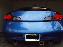back shot. gtr taillight lays, shaved, and little trunk lip.