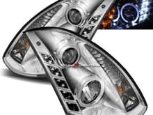 03-07 Infiniti G35 Halo LED Projector Headlights - Chrome