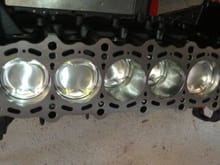 Looks clean just came back from machine shop n jason put in my new pistons n rods