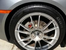 20x8.5 O.Z. wheel, Conti Tires, Powerstop Rotors