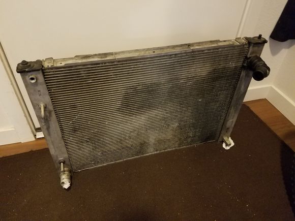 Old radiator (rear).
173,000 miles of bugs n' crud.