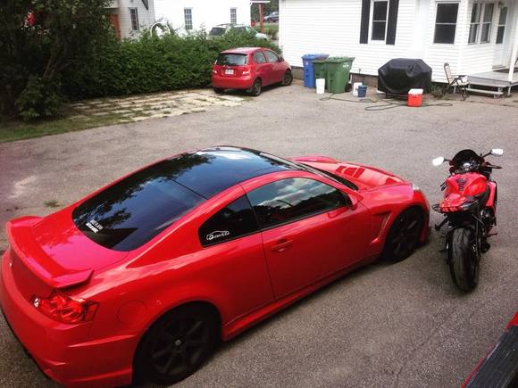 infiniti g35 , red , gtr body kit                        #g35#redcar#monbb#bodykit#gtrstyle#34#infiniti#car#passion#flash#sun#love2ride