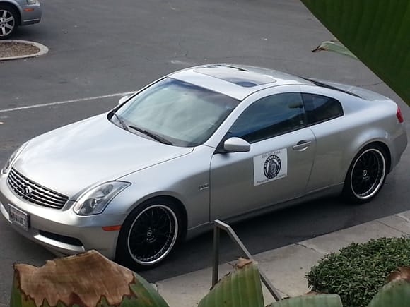 Shot of my G35 from the balcony.