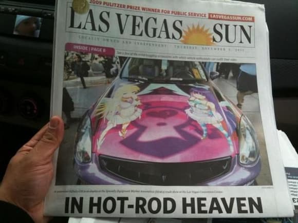 las vegas front page at SEMA