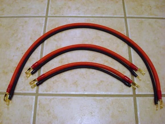 4 AWG Red and 8 AWG Black