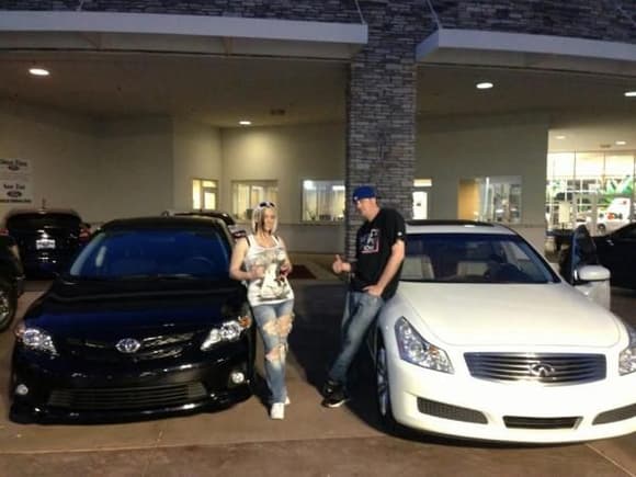 The night I bought my G35 and my wife bought a Corolla.