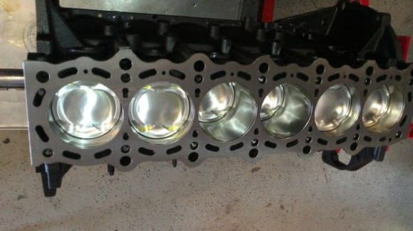 Looks clean just came back from machine shop n jason put in my new pistons n rods