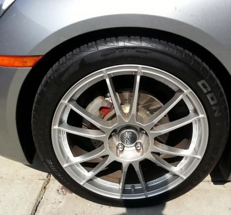 20x8.5 O.Z. wheel, Conti Tires, Powerstop Rotors