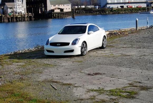 By the water
