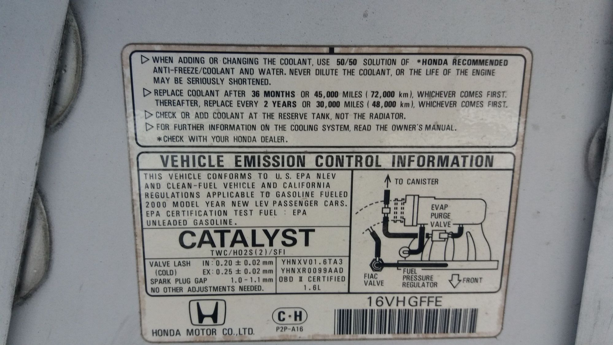 Catalytic converter California or EPA standard HondaTech Honda