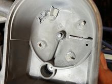 I don’t know what happen here, but I took off distributor cap to replace and this was what it looked like when I took it off the rotor was broken in pieces too.